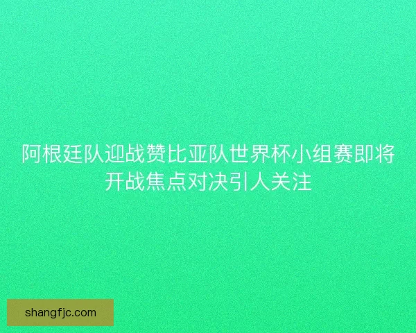 阿根廷队迎战赞比亚队世界杯小组赛即将开战焦点对决引人关注 阿根廷队迎战赞比亚队世界杯小组赛即将开战焦点对决引人关注